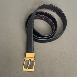 Coach Leather Reversible Belt with brass Buckle